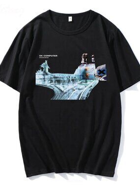 Radiohead T Shirt Hip Hop T Shirt Band Rock Music Album Tops Streetwear